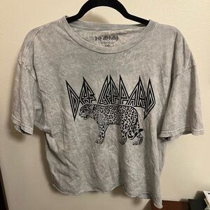 Def Leopard crop top